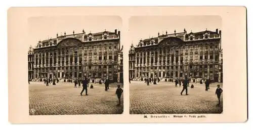 Stereo-Fotografie NPG, Berlin, Ansicht Bruxelles, Maison du Poids public