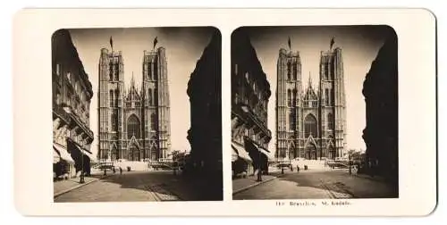 Stereo-Fotografie NPG, Berlin, Ansicht Bruxelles, vue de St. Gudule