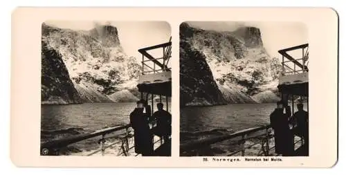 Stereo-Fotografie NPG, Berlin, Ansicht Molde, Blick vom Schiff auf den Hornelen