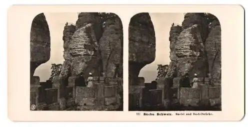 Stereo-Fotografie NPG, Berlin, Ansicht Bastei, Basteibrücke au der Bastei