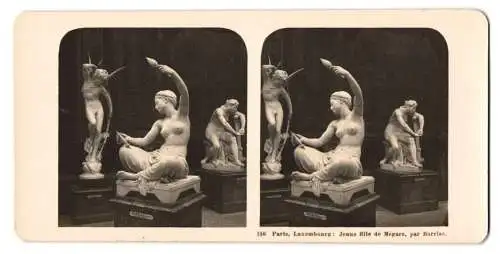 Stereo-Fotografie NPG, Berlin, Ansicht Paris, Luxembourg: Jeune fille de Mégare, apr Barrias