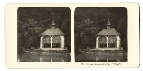 Stereo-Fotografie NPG, Berlin, Ansicht Sisikon, die Tellkapelle am Vierwaldstätter See