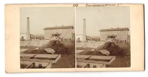 Stereo-Fotografie Kurt Emmerich, Erfurt, Ansicht Erfurt, Grundmann's Gärtnerei, Geschäftshaus & Gewächshäuser