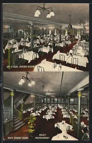 AK New York, NY, Rigg`s Restaurant, 43-47 West 33rd St, main and upstairs dining rooms