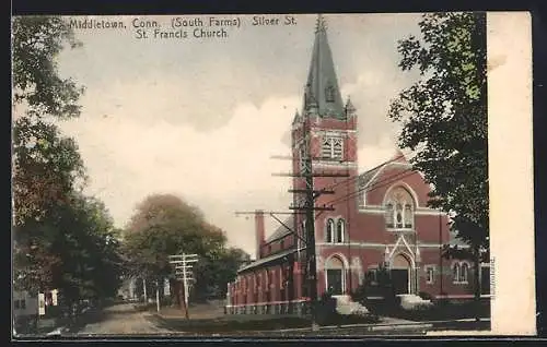 AK Middletown, CT, Silver St., St. Francis Church