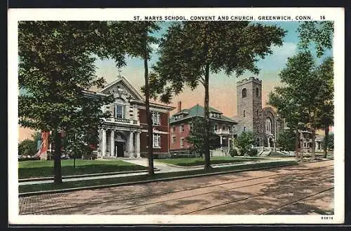 AK Greenwich, CT, St. Marys School, Convent and Church