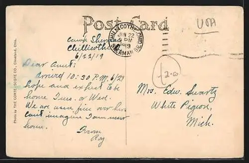 AK Chillicothe, OH, One of the Nine YMCA Buildings, Camp Sherman