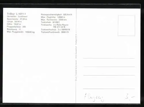 AK Flugzeug Lockheed L-1011-1, LTU TriStar