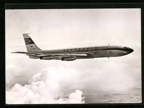 AK Flugzeug Boeing 707, Intercontinental Jet, Lufthansa