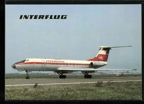 AK Flugzeug, Interflug, TU-134 am Boden, Sitzplätze 76