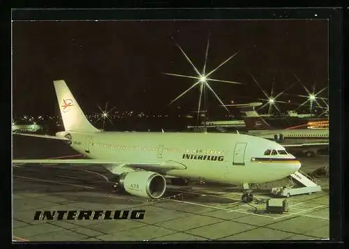 AK Boing A 310 /208 der Interflug auf dem Flughafen