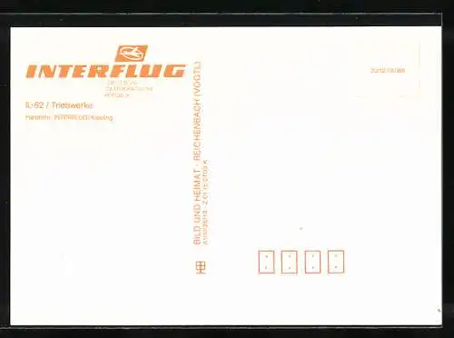 AK Interflug Triebwerke einer IL-62