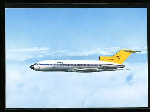 AK Flugzeug Europa-Jet Boeing 727-30 der Condor am Himmel