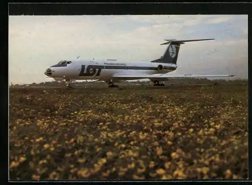 AK Flugzeug Jet Airliner Tupolev 134, Polish Airlines LOT