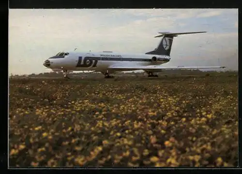 AK Flugzeug The Jet Airliner Tupolev 134, Polish Airlines LOT