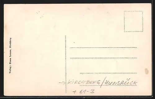 AK Kirchberg / Hunsrück, Ortsansicht um 1645, nach Merian