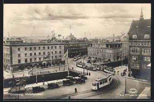 AK Göteborg, Hotellplatsen, Strassenbahn