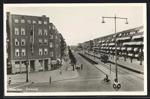 AK Rotterdam, Strassenbahn am Schieweg