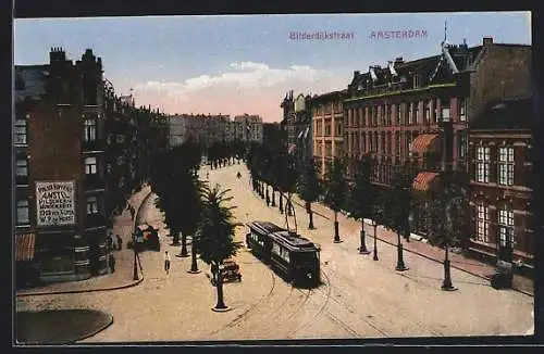 AK Amsterdam, Bilderdijkstraat mit Strassenbahn