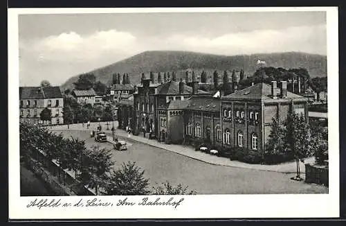 AK Alfeld a. d. Leine, Blick auf den Bahnhof