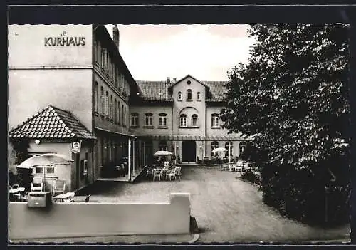 AK Salzhemmendorf, Das Kurhaus mit Einfahrt und Terrasse