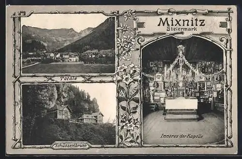 AK Mixnitz, Schüsserlbrunn, Inneres der Kapelle