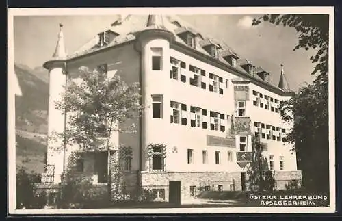 AK Hofgastein, Roseggerheim des Österr. Lehrerbundes