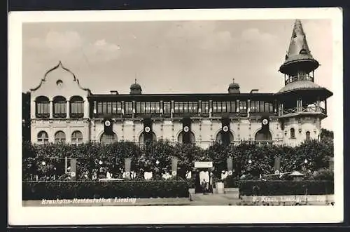 AK Liesing, Gaststätte Brauhaus-Restauration mit Garten und n