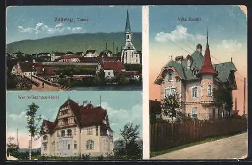 AK Zeltweg, Werks-Beamten-Hotel, Villa Sandri, Totalansicht