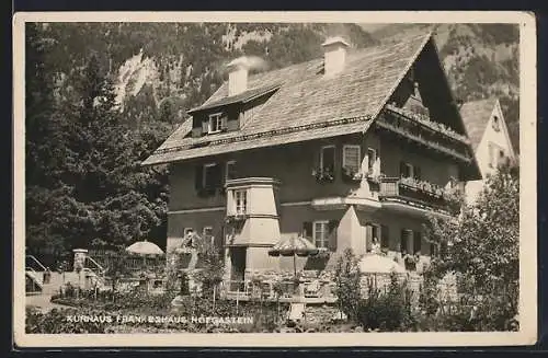 AK Hofgastein, Kurhaus Frankenhaus mit Terrasse