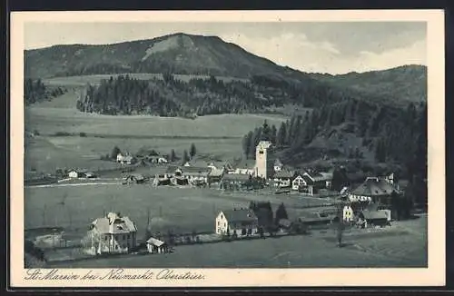 AK St. Marein bei Neumarkt, Ortsansicht aus der Vogelschau