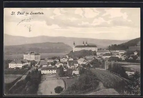 AK St. Paul im Lavanttale, Blick auf den Ort