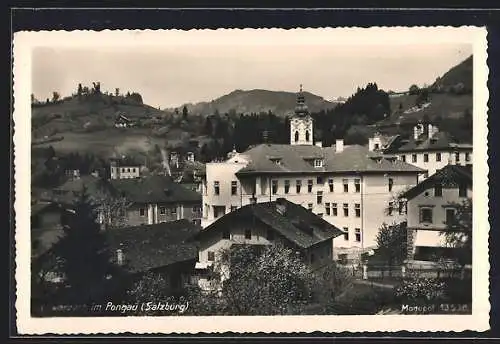 AK Schwarzach /Pongau, Teilansicht mit Kirchturm