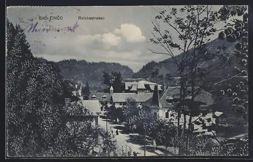 AK Bad Einöd, Blick in die Reichsstrasse