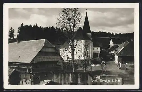 AK Pack, Gasthof G. Schilling und Kirche