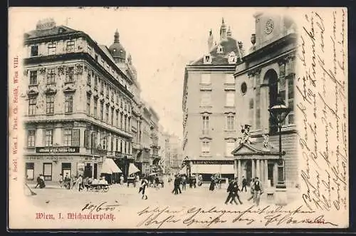 AK Wien, Strassenpartie am Michaelerplatz