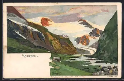 Künstler-Lithographie Kaprun, Moserboden