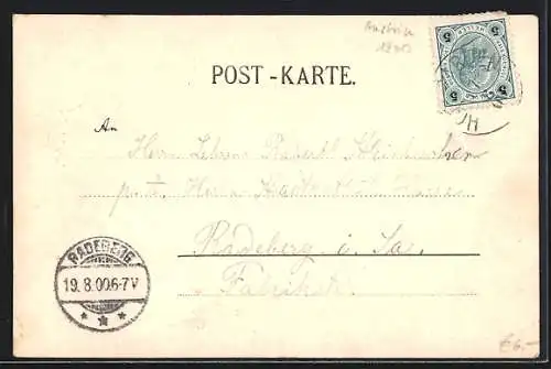 AK Hopfgarten, Ortsansicht mit der Hohen Salve