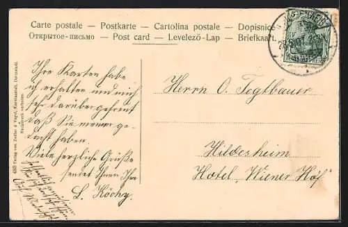 AK Braunschweig, Ortspartie mit Deutschem Haus