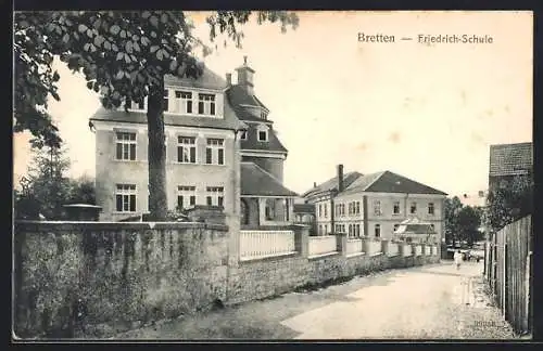 AK Bretten, Friedrich-Schule, Strassenpartie