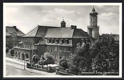 AK Schweinfurt, Ansicht vom Evang. Gemeindehaus