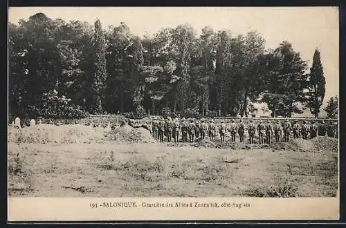 AK Salonique, Cimetiere des Allies a Zeitenlick, cote Anglais