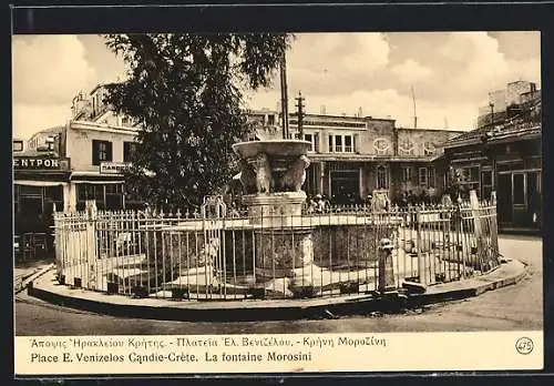AK Candie /Crete, Place E. Venizelos, La fontaine Morosini