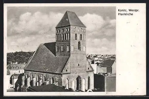 AK Konitz, Pfarrkirche im Sonnenschein