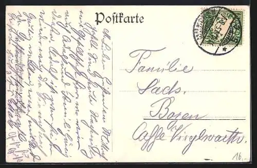 AK Forsthaus Kasten b. Planegg, Ortspartie mit Häusern und Garten