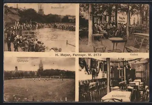 AK Hannover-Limmer, Restaurant H. Meyer, Inneres Klubzimmer, Garten