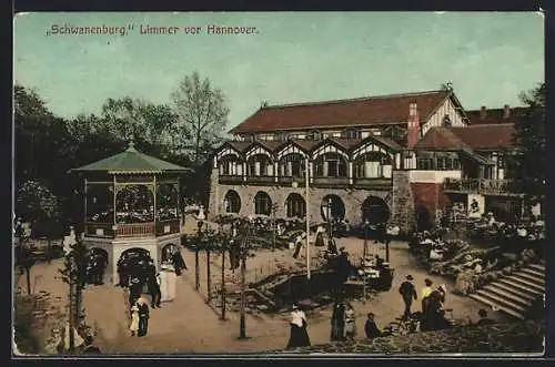 AK Limmer vor Hannover, Gasthaus Schwanenburg C. Hünerberg