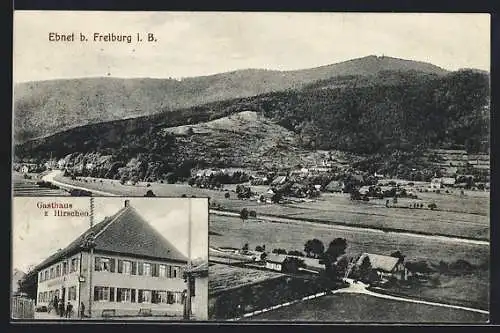 AK Ebnet b. Freiburg /B., Ortsansicht mit dem Gasthaus z. Hirschen