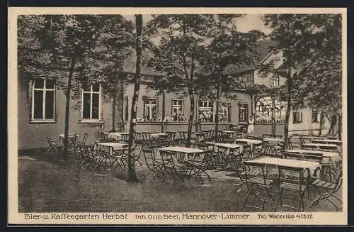 AK Hannover-Limmer, Gasthaus Bier- u. Kaffeegarten Herbst
