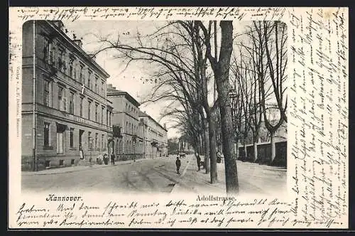 AK Hannover, Blick in die Adolfstrasse